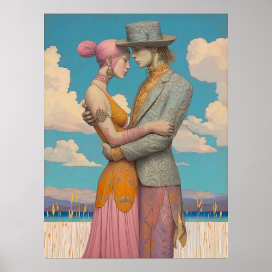 *~* FD2 Retro Liebe Romantische Boho Couple 20 Poster (Vorne)