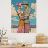 *~* FD2 Retro Liebe Romantische Boho Couple 20 Poster (Küche)