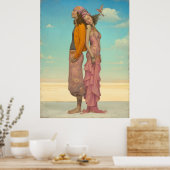 *~* FD2 Retro Liebe Romantische Boho Couple 22 Poster (Küche)