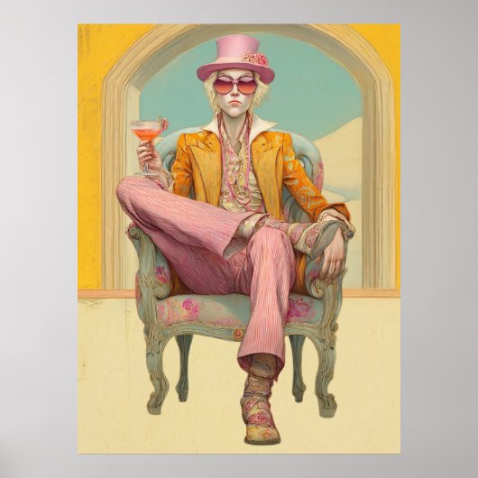 *~* FD2 Stilvolle Eclectic Boho MAN Cocktail 26 Poster (Vorne)