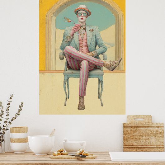 *~* FD2 Stilvoller Young Boho MAN Cocktail 27 Poster (Küche)