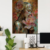 - FD2 Verzaubernde Fantasy Traumhafte Muse Irisier Poster (Heimbüro)
