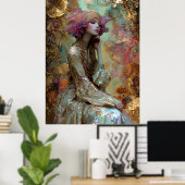 - FD2 Verzaubernde Fantasy Traumhafte Muse Irisier Poster (Heimbüro)