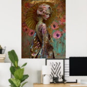- FD2 Verzaubernde Fantasy Traumhafte Muse Irisier Poster (Heimbüro)