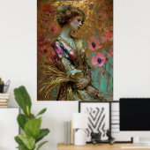 - FD2 Verzaubernde Fantasy Traumhafte Muse Irisier Poster (Heimbüro)