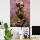 - FD2 Verzaubernde Fantasy Traumhafte Muse Irisier Poster (Heimbüro)