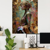 - FD2 Verzaubernde Fantasy Traumhafte Muse Irisier Poster (Heimbüro)