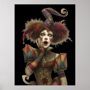 FD2 Zirkus Clown Kunst 15 Vintage Retro Karneval Poster