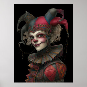 FD2 Zirkus Clown Kunst 17 Vintage Retro Karneval  Poster