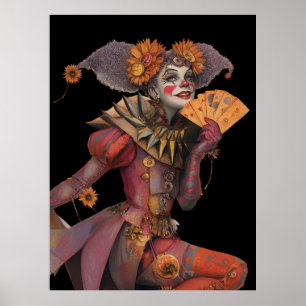 FD2 Zirkus Clown Kunst Vintage Retro Karneval 24 Poster
