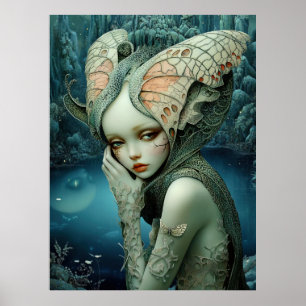 *~* FD3 12 Bezaubernde Forest Nymph Fantasy Poster