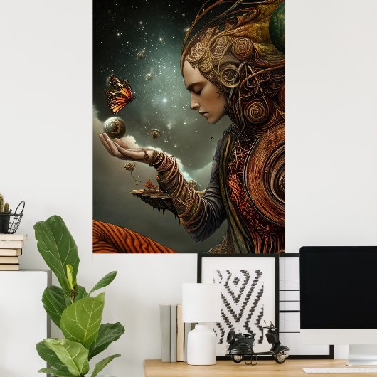 *~* FD3 26 Visionär MAN Earth Keeper Butterfly Poster (Heimbüro)