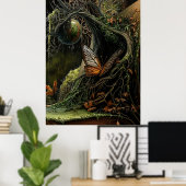 *~* FD3 32 Celestial Earth Mystical Butterfly Poster (Heimbüro)