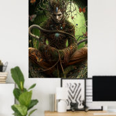*~* FD3 Spiritueller Wald FRAU Earth Keeper 15 Poster (Heimbüro)