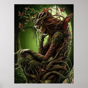 *~* FD3 Spiritueller Wald FRAU Earth Keeper 35 Poster