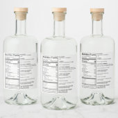 FDA-konformes Blank Custom Nutrition Food Label Alkoholflaschenetikett (Flaschen)