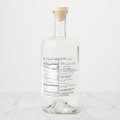 FDA-konformes Blank Custom Nutrition Food Label Alkoholflaschenetikett (Vorderseite)