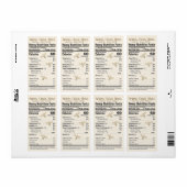 FDA-konformes Fact Honey Label mit Bienen (Vorne)