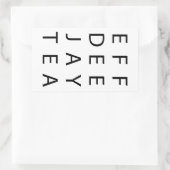 FDJT RECHTECKIGER AUFKLEBER (Tasche)