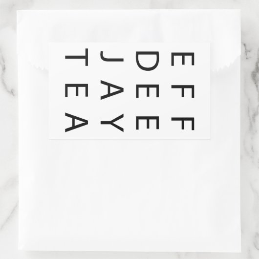 FDJT RECHTECKIGER AUFKLEBER (Tasche)