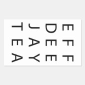 FDJT RECHTECKIGER AUFKLEBER (Vorderseite)