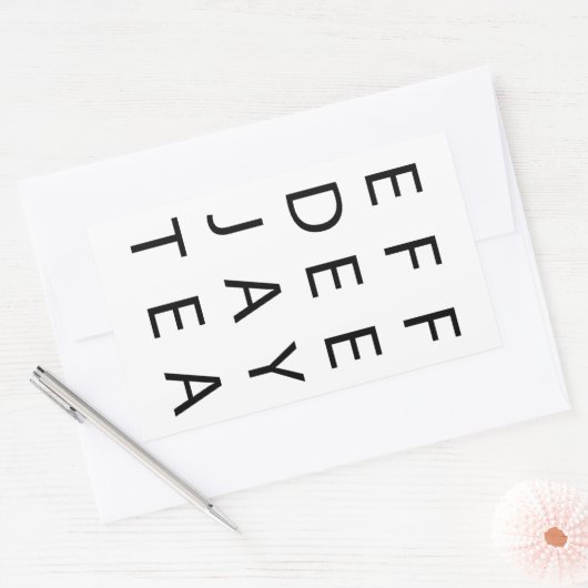 FDJT RECHTECKIGER AUFKLEBER (Umschlag)