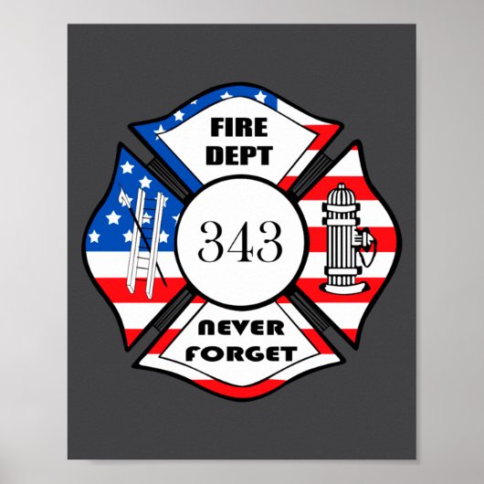Fdny Fire Department City Of New York  Poster (Vorne)