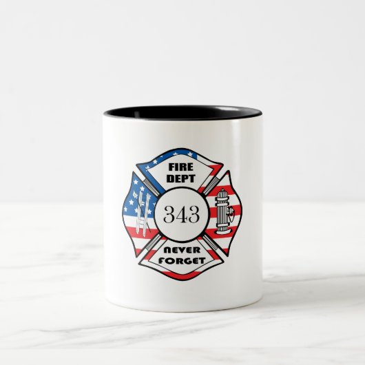 FDNY FIRE DEPT Arts Zweifarbige Tasse (Mittel)
