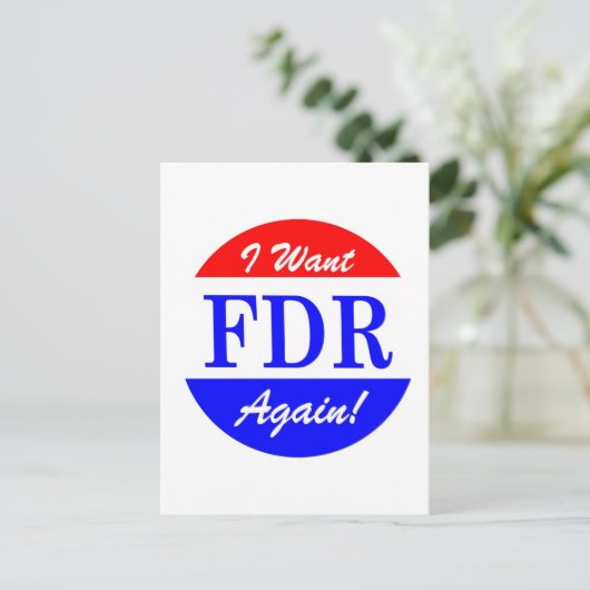 FDR - Amerikas Bestste Anerkennung des Präsidenten Postkarte (Stehend Vorderseite)