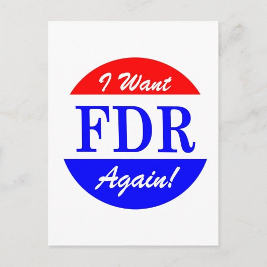 FDR - Amerikas Bestste Anerkennung des Präsidenten Postkarte (Vorderseite)