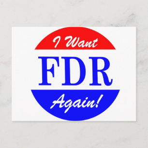 FDR - Amerikas Bestste Anerkennung für den Präside Postkarte