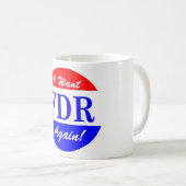 FDR - Amerikas bestster Präsident Tribute Kaffeetasse (VorderseiteRechts)
