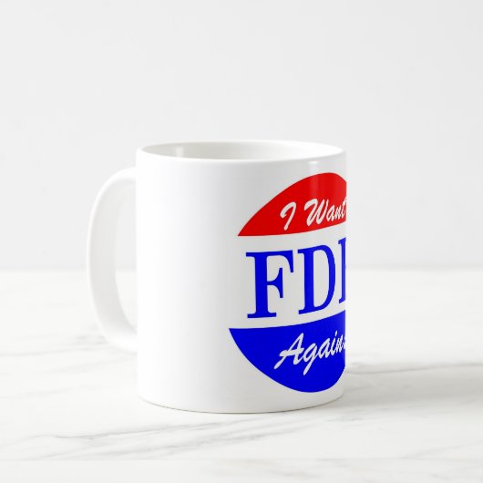 FDR - Amerikas bestster Präsident Tribute Kaffeetasse (Vorderseite Links)