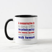 FDR definiert Konservative dunkel Tasse (Links)