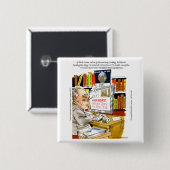 FDR Fireside Speech Funny Cartoon Geschenke & T-Sh Button (Vorne & Hinten)