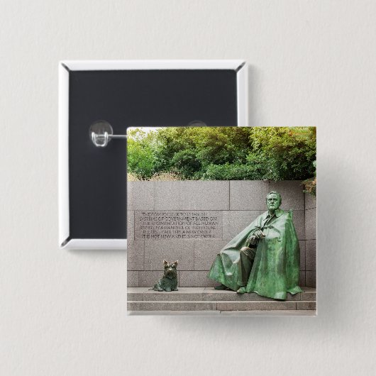 FDR-Gedenkstätte in Washington DC Button (Vorne & Hinten)