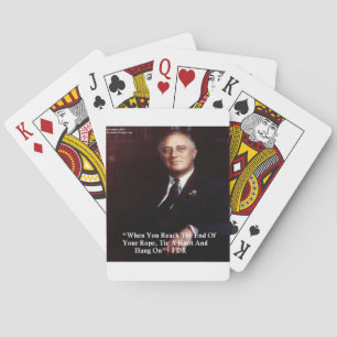 FDR & Halt Dich an diesem Seil Zitat Spielkarten