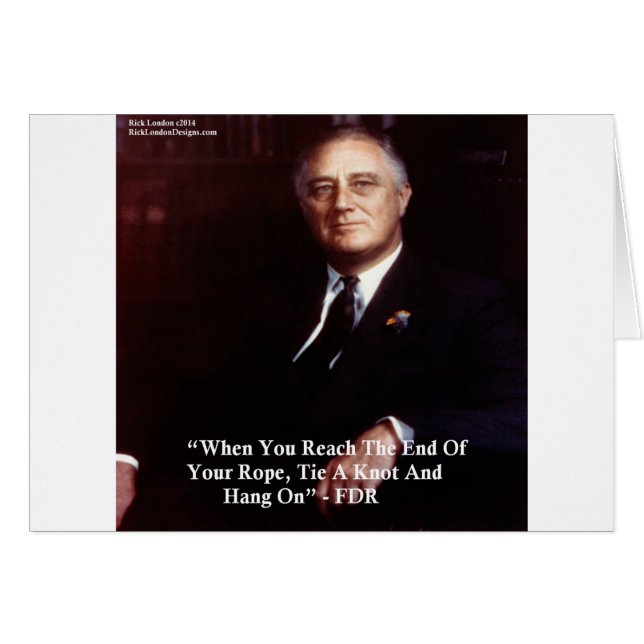 FDR & Hang auf, Zitat zu veröffentlichen (Vorderseite (Horizontal))