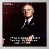 FDR & Hang auf, Zitat zu veröffentlichen Poster (Vorne)