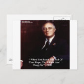 FDR & Hang auf, Zitat zu veröffentlichen Postkarte (Vorne/Hinten)