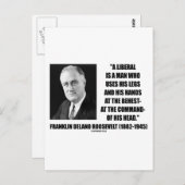 FDR Liberal verwendet Legs Hände im Geheimen des L Postkarte (Vorne/Hinten)