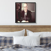 FDR & Nichts zu befürchten Zitat Canvas drucken Leinwanddruck (Insitu (Schlafzimmer))