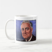 FDR (Roosevelt) "Be Brief" Bietergeschenke Kaffeetasse (Links)