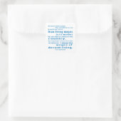 FDR über Löhne Quadratischer Aufkleber (Tasche)