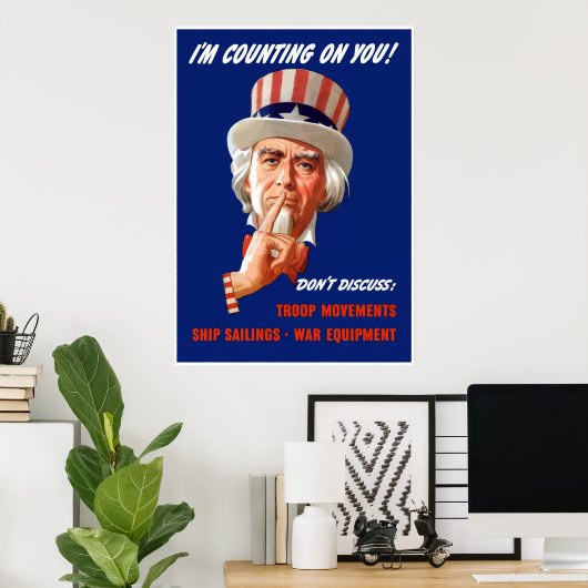 FDR Uncle Sam — Grenze Poster (Heimbüro)