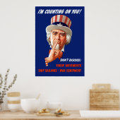 FDR Uncle Sam — Grenze Poster (Küche)