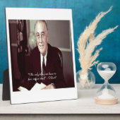 FDR und nichts zu fürchten Zitat Fotoplatte (Seite)