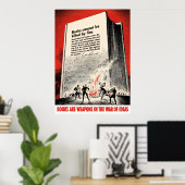 FDR-Zitat zum Buchbrennen Poster (Heimbüro)