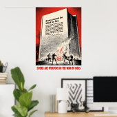 FDR-Zitat zum Buchbrennen Poster (Heimbüro)