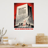 FDR-Zitat zum Thema Buchverbrennung — Grenzen Poster (Küche)